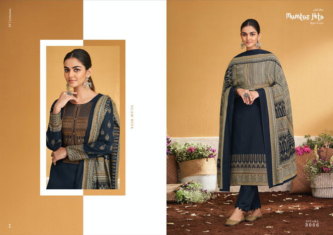 Mumtaz Nitara Viscose Printed Dress Material Catalog
